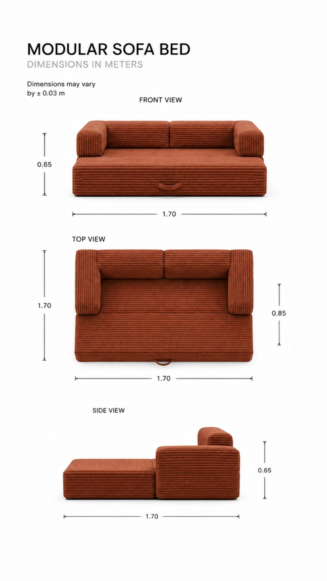 CHICAGO SOFABED couch in a box